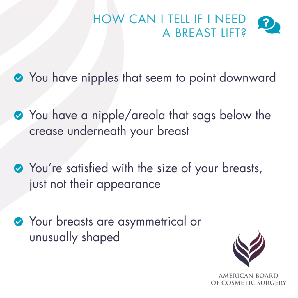 How can I tell if I need a breast lift?