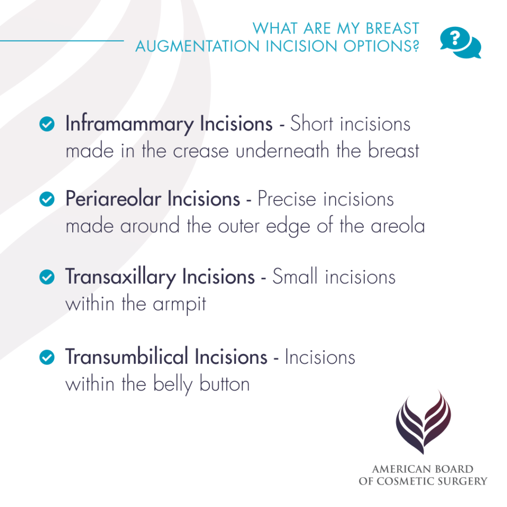 Breast implant incision options