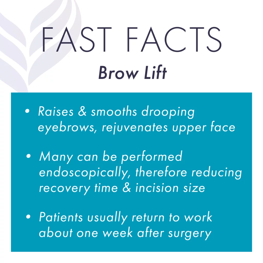 The American Board of Cosmetic Surgery (ABCS) shares fast facts about brow lift surgery